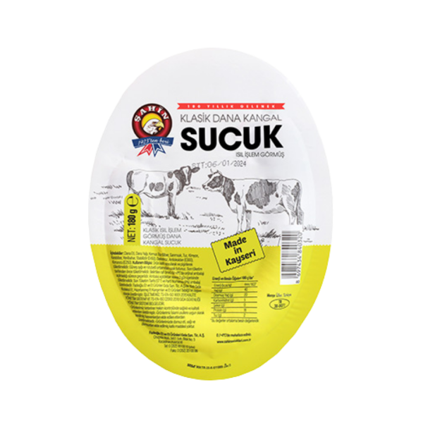 ŞAHİN DANA SUCUK KANGAL KLASİK 180 GR 