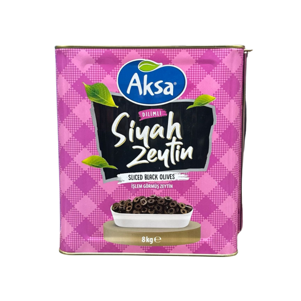 AKSA SİYAH ZEYTİN DİLİMLİ 8 KG