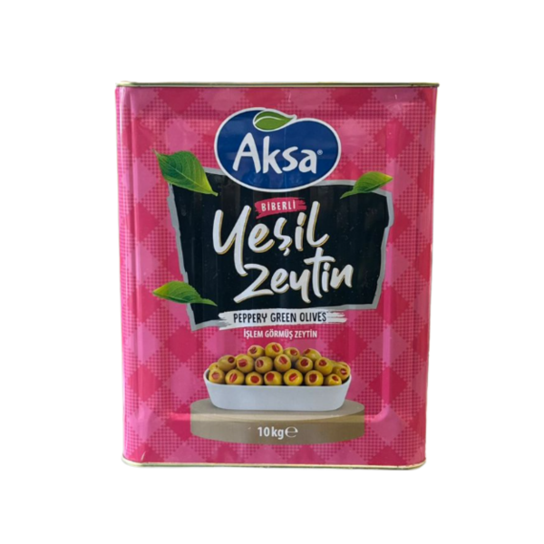 AKSA YEŞİL ZEYTİN BİBERLİ (120-140) 10 KG