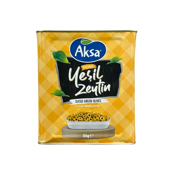 AKSA YEŞİL ZEYTİN DİLİMLİ 8 KG