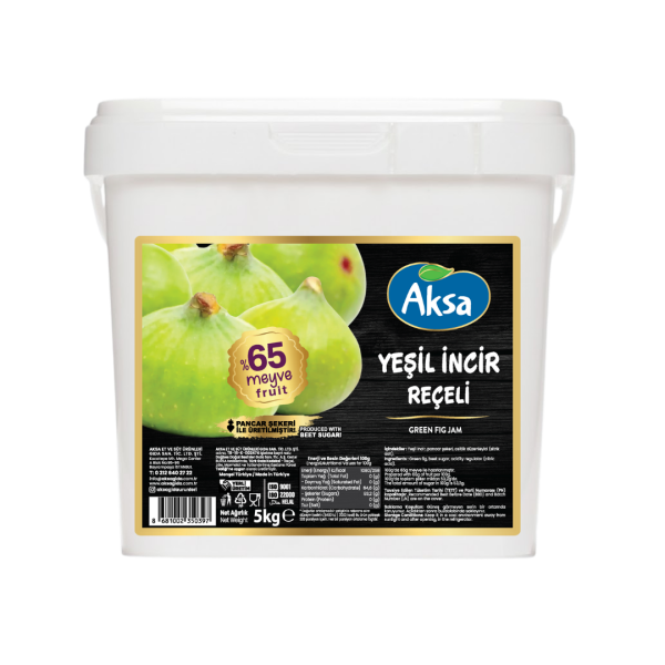 AKSA REÇEL YEŞİL İNCİR (ŞEKERLEME) 5 KG