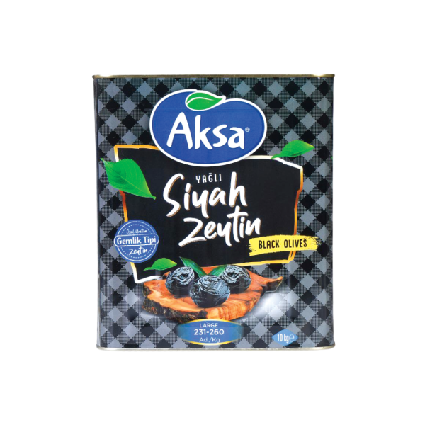AKSA SİYAH ZEYTİN 230-260  SİYAH TNK 10 KG
