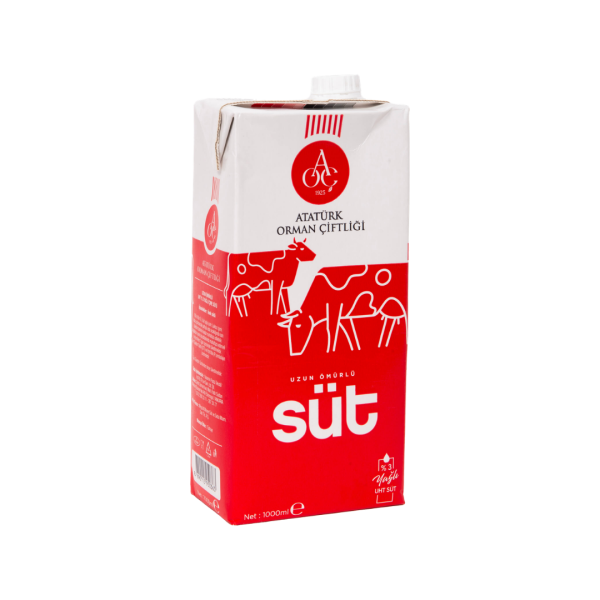 A.O.Ç. UHT TAM YAĞLI SÜT (%3) 1000 ML 
