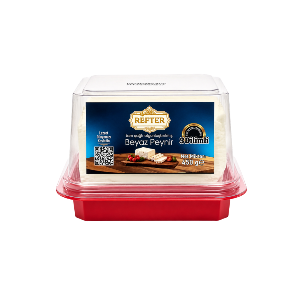 REFTER TAM YAĞLI BEYAZ PEYNİR 3 DİLİM 450 GR 
