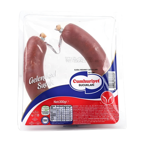 CUMHURİYET DANA SUCUK TEKLİ KVT 300 GR 