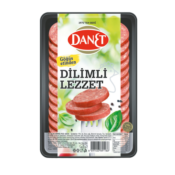 DANET SUCUK PİLİÇ DİLİMLİ 250 GR 