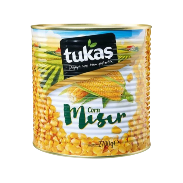 TUKAŞ MISIR HAŞLANMIŞ KONSERVE 2700 GR 