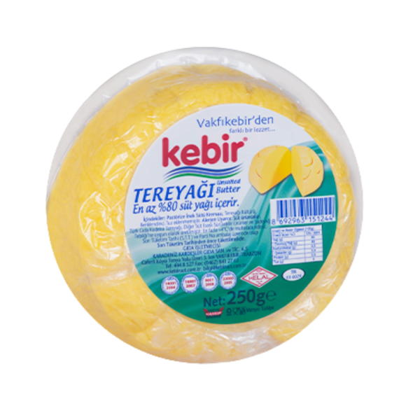 KEBİR TEREYAĞ TUZSUZ 250 GR 