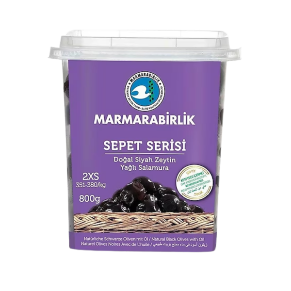 MARMARA BİRLİK  SİYAH ZEYTİN SEPET SERİ 800 GR 