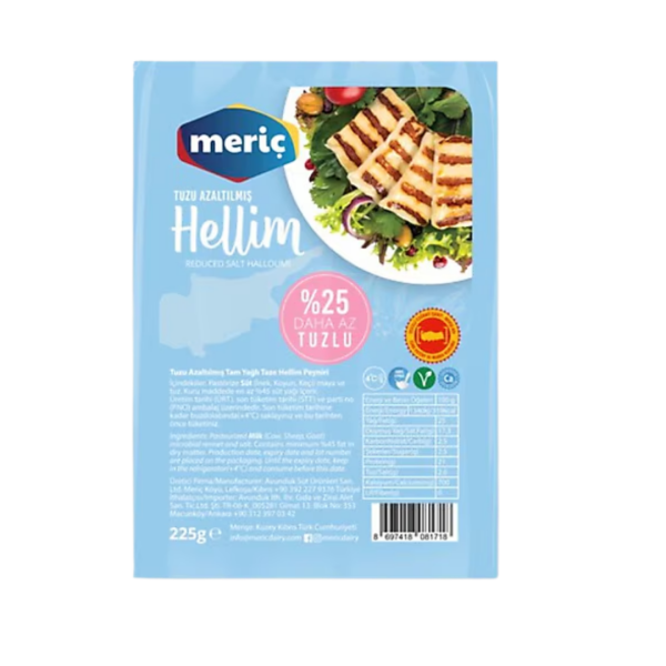 MERİÇ HELLİM PEYNİR KIBRIS AZ TUZLU 225 GR 
