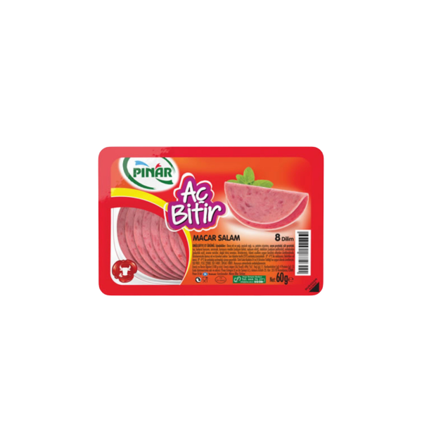 PINAR AÇ BİTİR MACAR SALAM 60 GR (KOLİ İÇİ 15 AD)